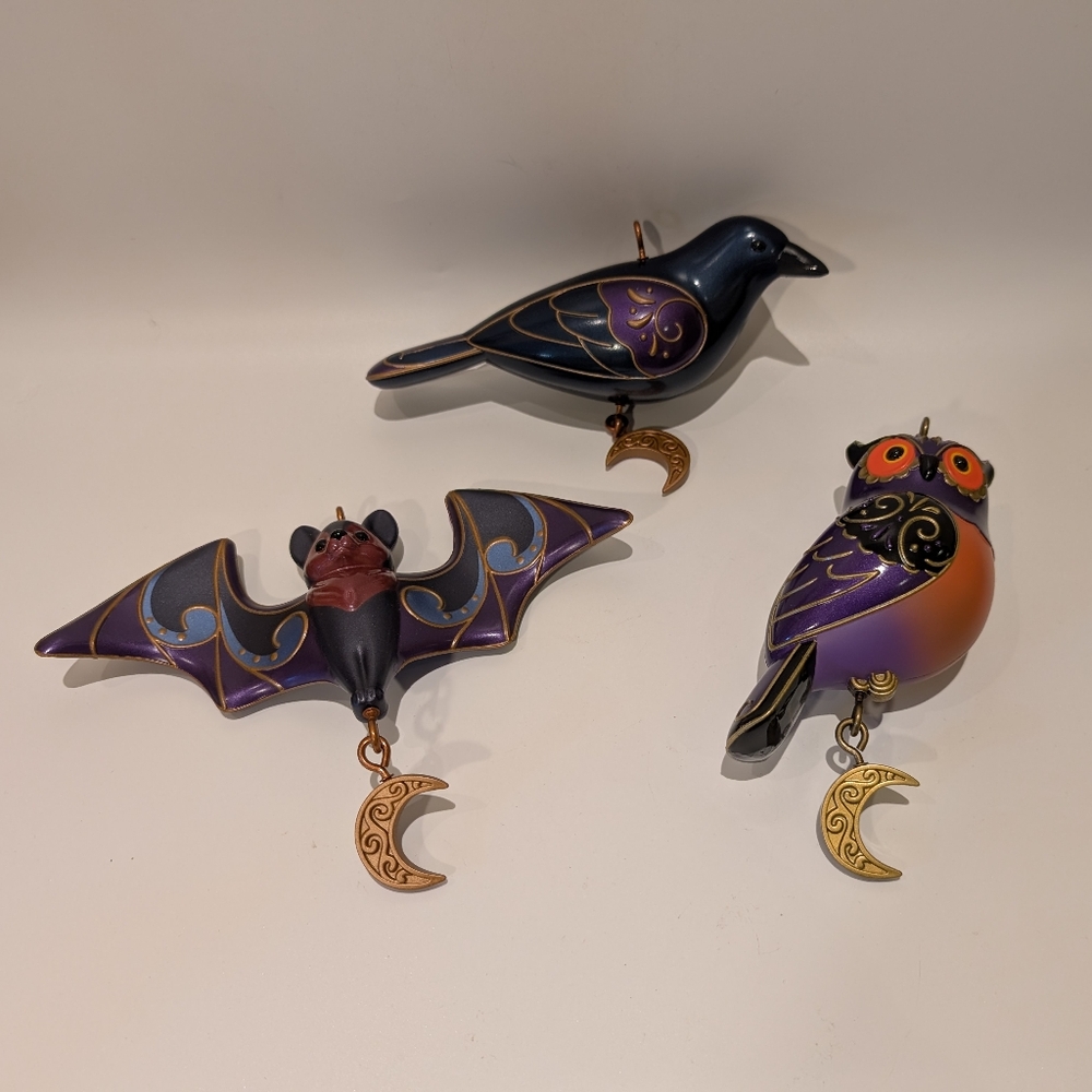 2020 Hallmark Halloween 3 Piece Ornament Set New! RARE Spooky Decor - Picture 7 of 9